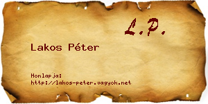 Lakos Péter névjegykártya